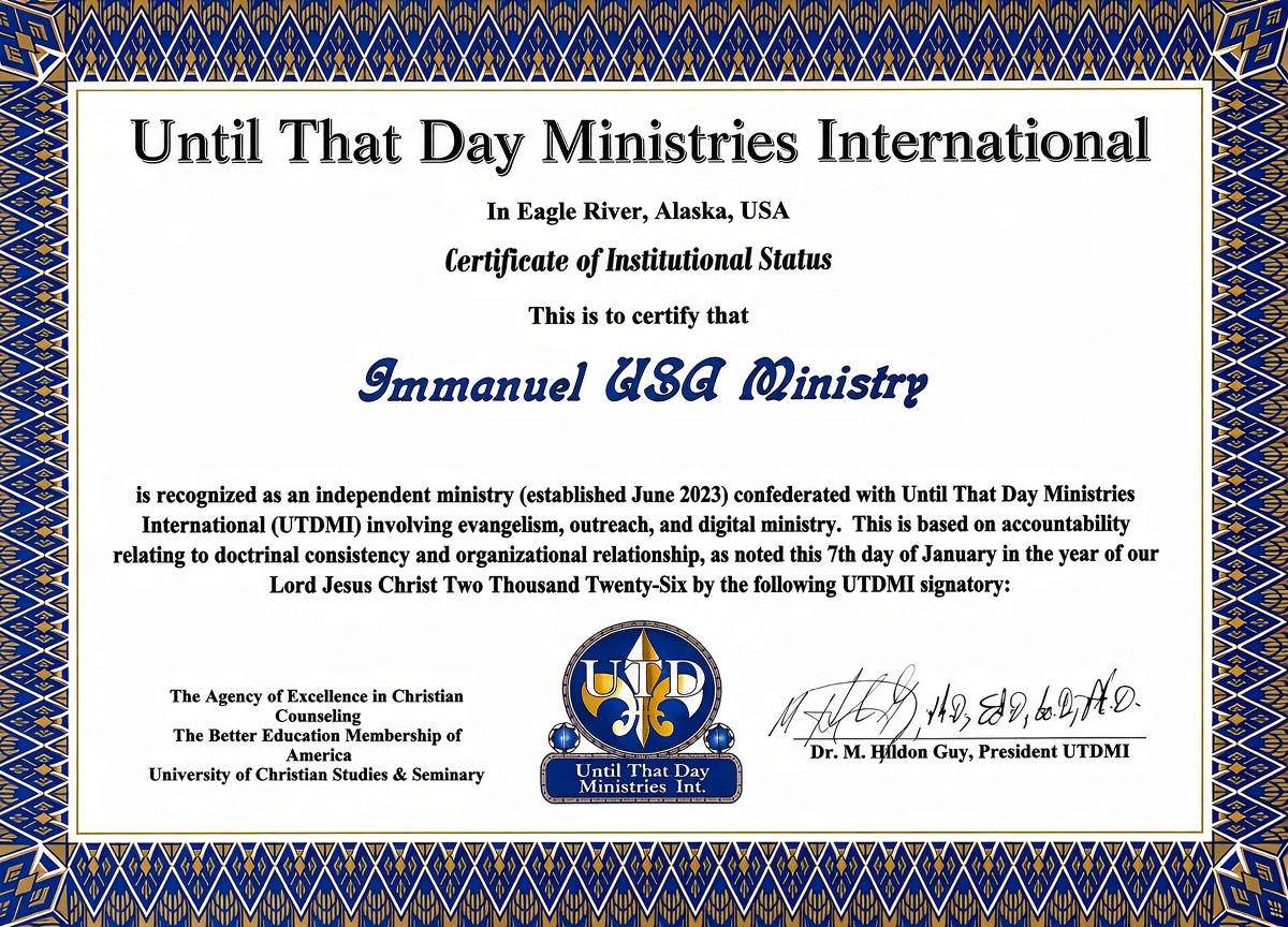Certificate of Institutional Status